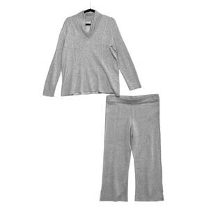 OST Leisure 2 Pc Loungewear Set Women's Sz L/XL Gray Relaxation Casual Timeless